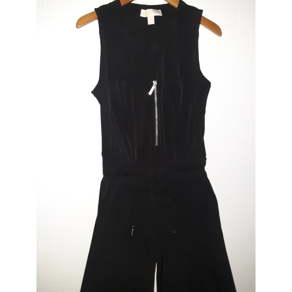 Michael Kors Zip Front Wide-Leg Jumpsuit Romper - Picture 8 of 11